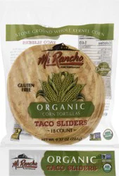 Mi Rancho Taco Sliders Organic Corn Tortillas 18 ea
