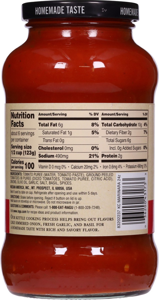 slide 9 of 9, Ragu Kettle Cooked Marinara Sauce 24 oz, 24 oz