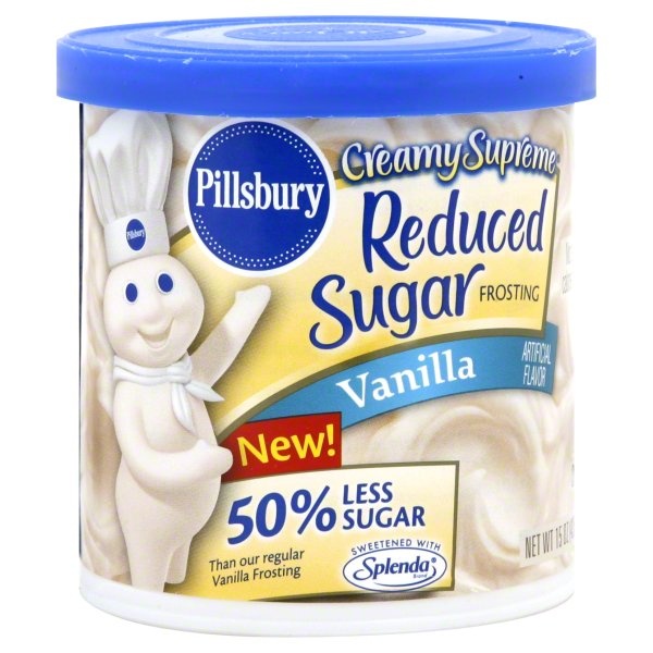 slide 1 of 1, Pillsbury Reduced Sugar Frosting, Vanilla, 15 oz