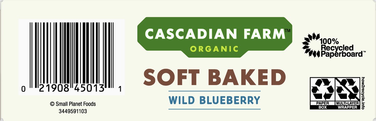 slide 10 of 12, Cascadian Farm Organic Wild Blueberry Soft Baked Squares 6 ea, 6 ct