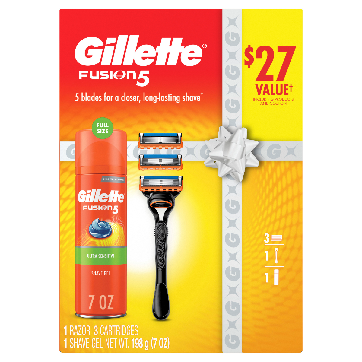 slide 10 of 25, Gillette Fusion 5 Holiday Set, 1 ct