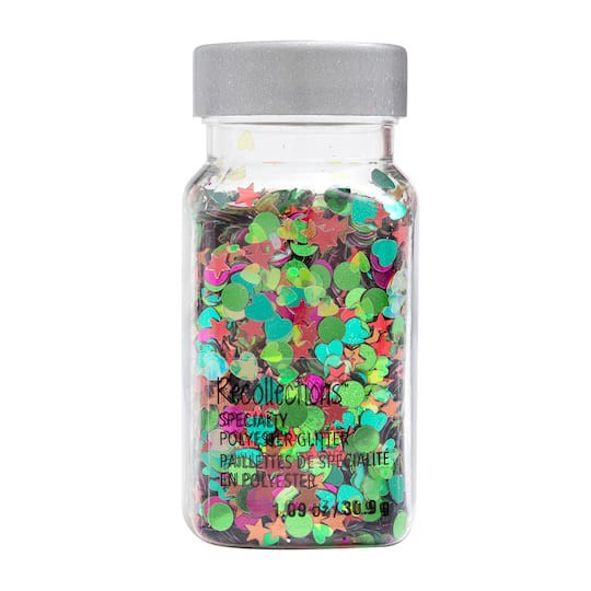 slide 1 of 3, Multi Shapes Specialty Polyester Glitter By Recollections, 1.09 oz