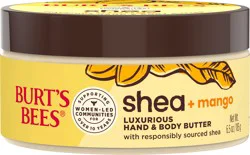 Burt''s Bees Shea + Mango Luxurious Hand Butter and Body Butter, Natural Origin Skin Care, 1 Tub, 6.5 oz.