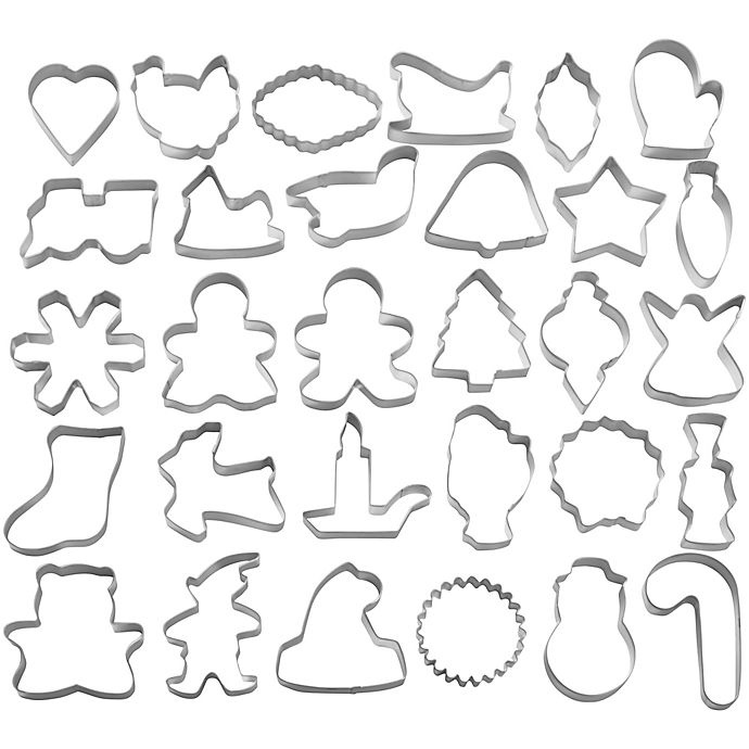 slide 1 of 2, Wilton Holiday Cookie Cutter Set, 30 ct