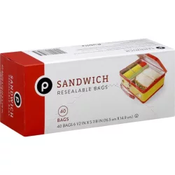 Publix Sandwich Bags, Resealable