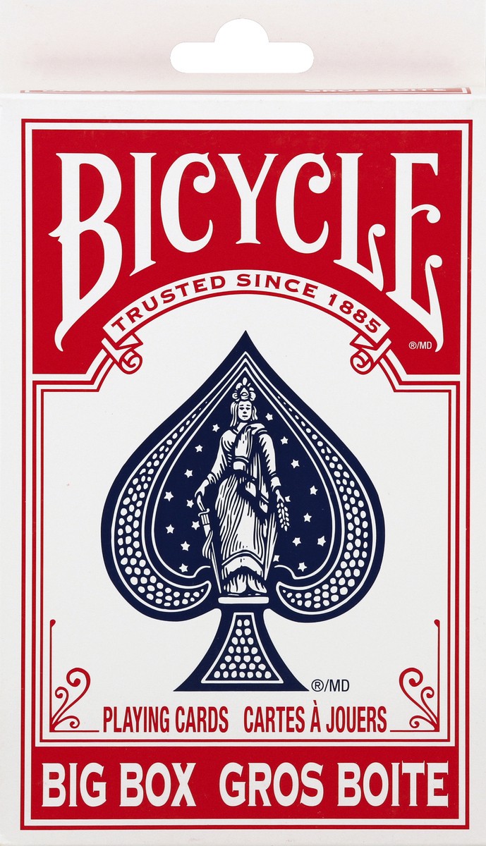 slide 1 of 6, Bicycle Playing Cards Big Red, 1 ct