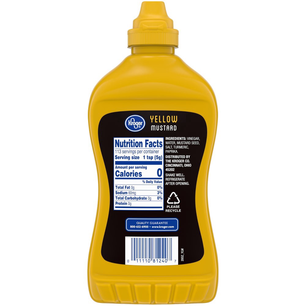 slide 3 of 6, Kroger Yellow Mustard, 20 oz