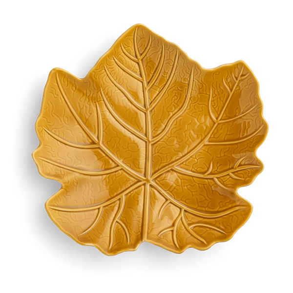 slide 1 of 1, Hy-Vee Seasons Harvest Leaf Plate In Gold, 8 ct