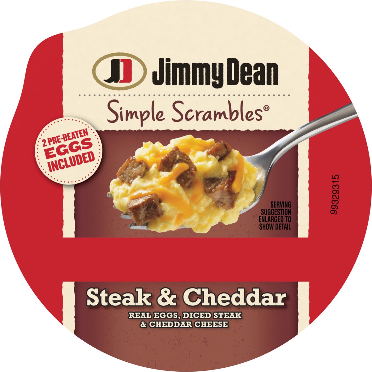 slide 6 of 8, Jimmy Dean Simple Scrambles Steak & Cheddar Breakfast Cups, 5.35 oz., 151.67 g