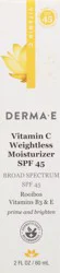 Derma E Vitamin C Weightless Moisturizer Spf 45
