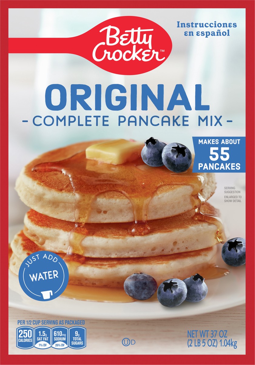 slide 9 of 9, Betty Crocker Original Complete Pancake Mix, Just Add Water, 37 oz., 37 oz