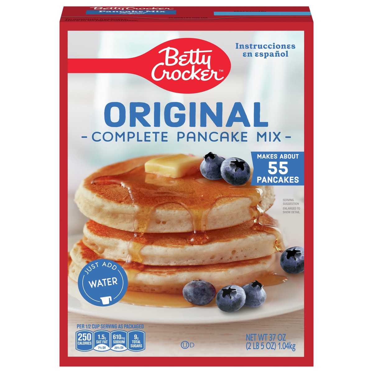 slide 1 of 9, Betty Crocker Original Complete Pancake Mix, Just Add Water, 37 oz., 37 oz