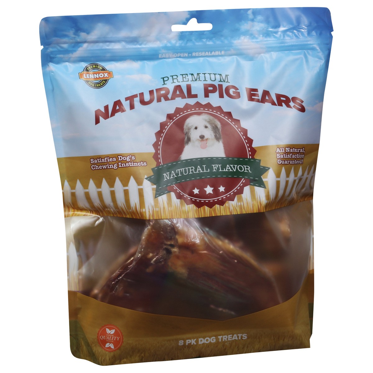 slide 8 of 9, Lennox Premium Natural Pig Ears Dog Treats 8 ea, 8 ct