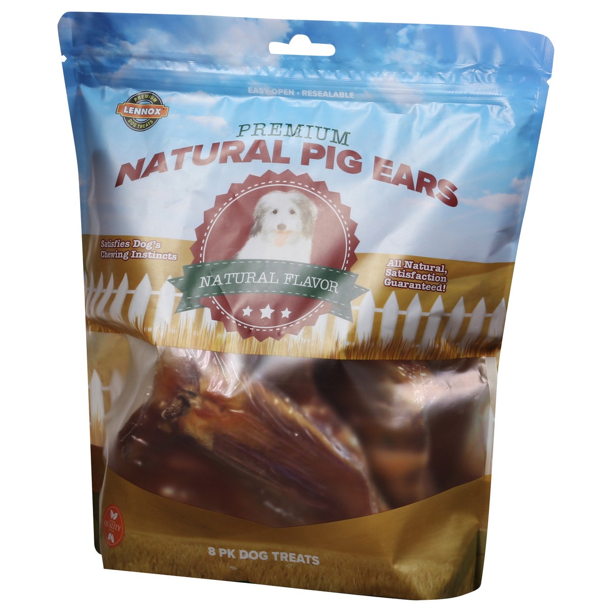 slide 2 of 9, Lennox Premium Natural Pig Ears Dog Treats 8 ea, 8 ct