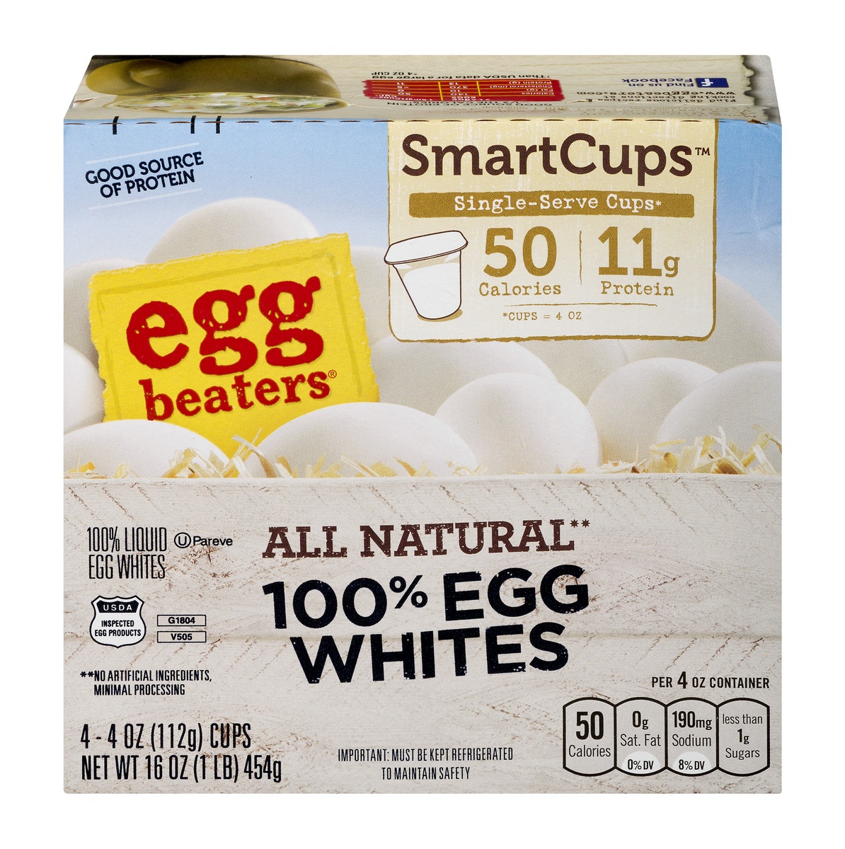 slide 1 of 9, Egg Beaters White Smart Cups, 4 ct; 4 oz