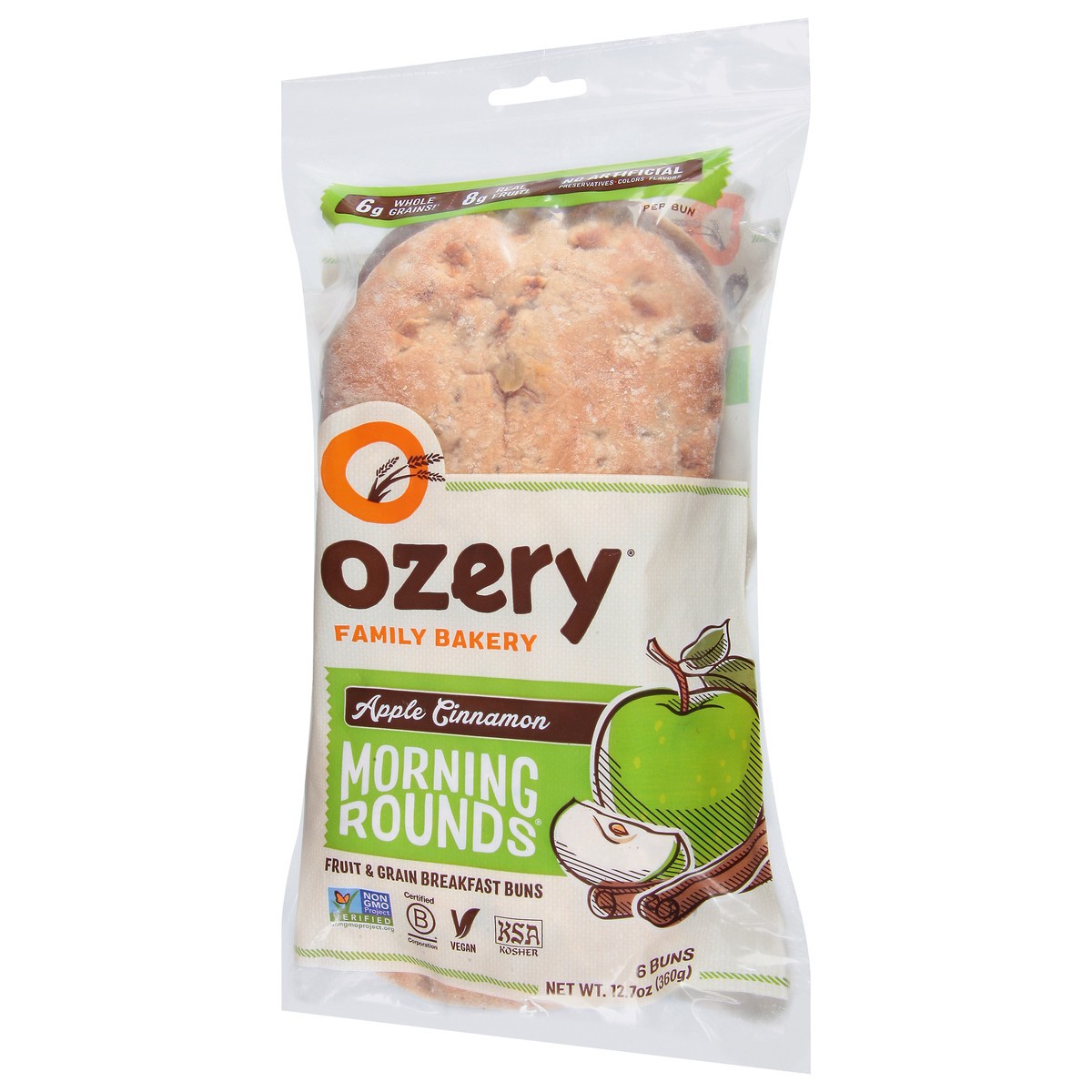 slide 3 of 9, Ozery Bakery Morning Rounds Fruit & Grain Apple Cinnamon Breakfast Buns 6 6 ea,