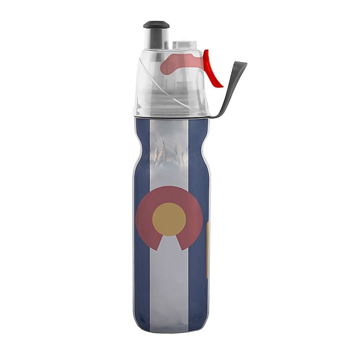 slide 1 of 1, O2COOL COOL ArcticSqueeze Mist N Sip State Flag Insulated Squeeze Bottle - Colorado, 20 oz