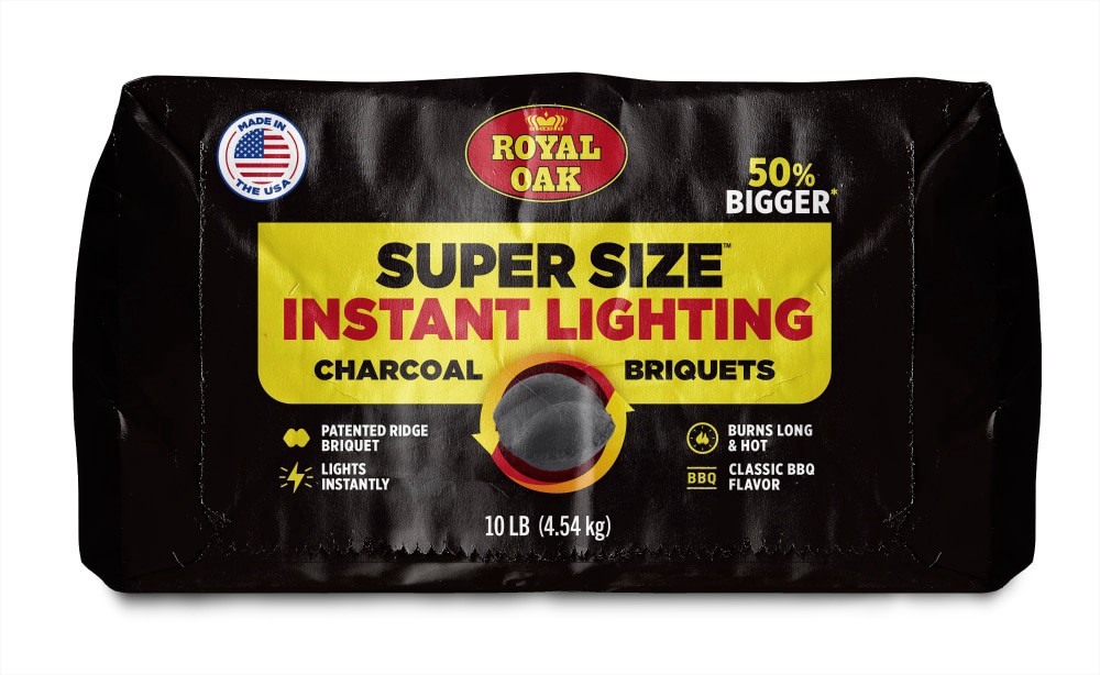 slide 2 of 4, Royal Oak Instant Lighting Super Size Charcoal Briquets 10 lb, 10 lb