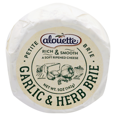 slide 1 of 6, Alouette Garlic & Herb Petite Brie, 5 oz