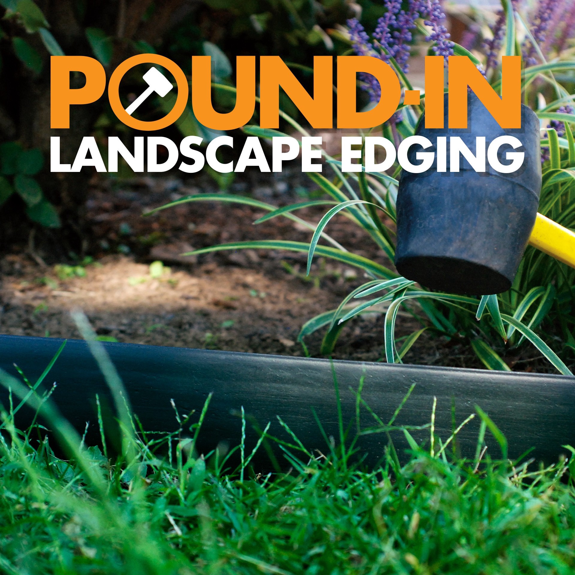 slide 3 of 6, Easy Flex Pound-In Landscape Edging - Black, 20 in