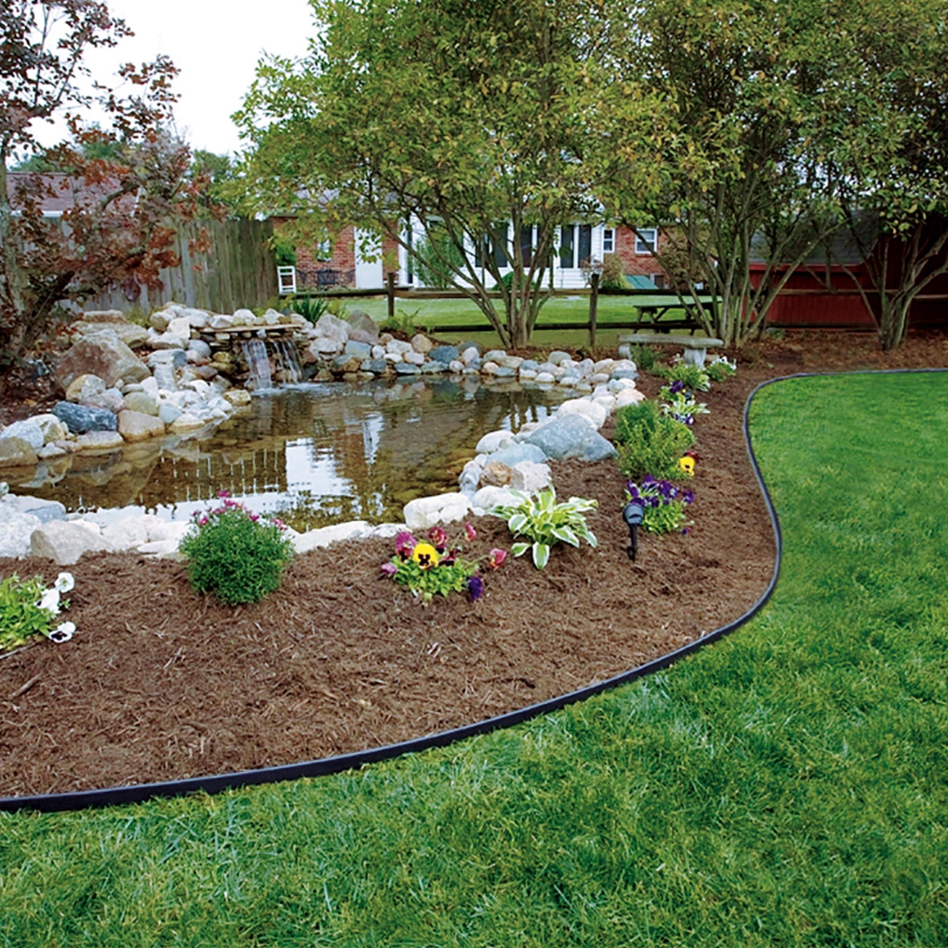 slide 6 of 6, Easy Flex Pound-In Landscape Edging - Black, 20 in