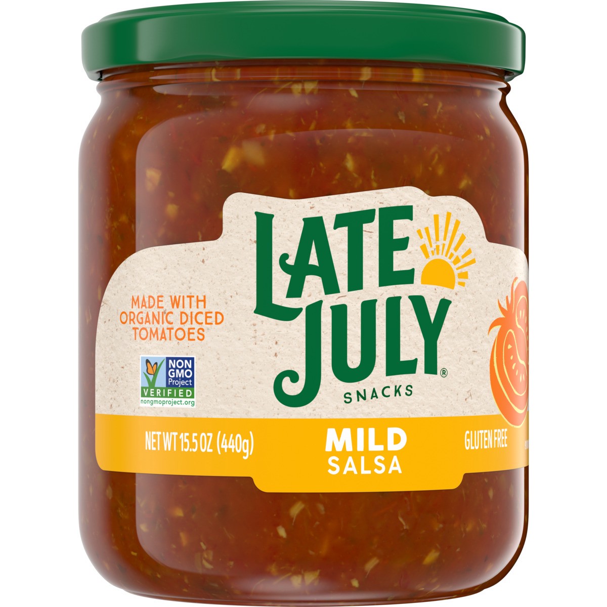 slide 3 of 4, Late July Snacks Mild Salsa, 15.5 oz Jar, 15.500 oz