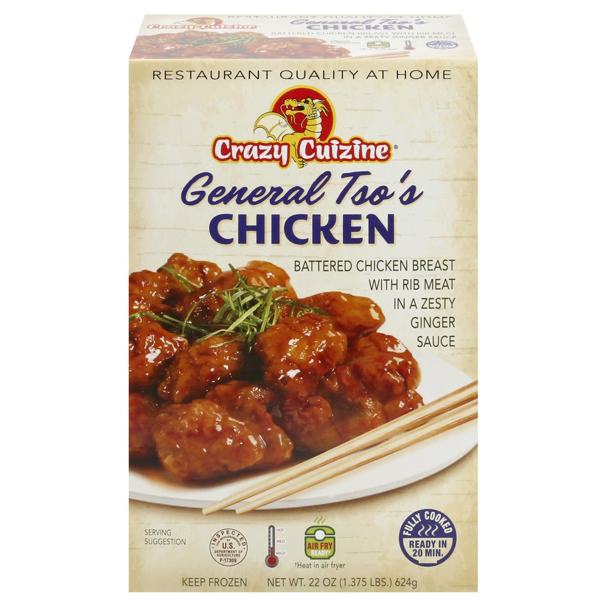 slide 1 of 9, Crzy C Crazy Czne Generl Tso Chicken, 20 oz