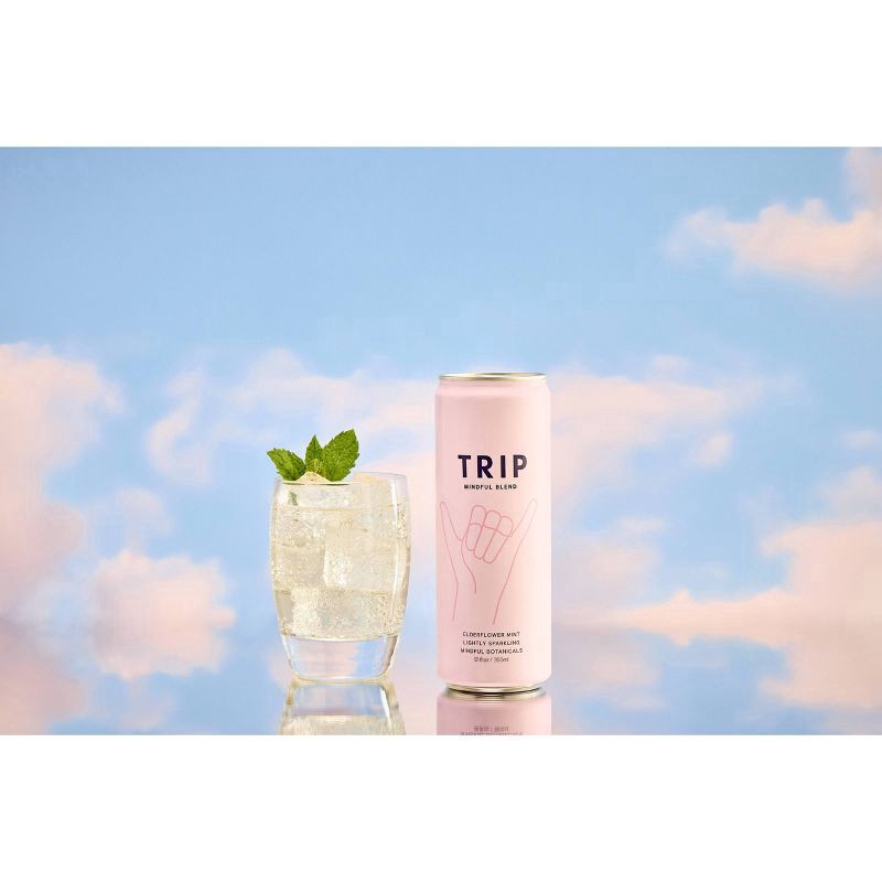 slide 5 of 5, Trip Mindful Blend Mindful Botanicals Elderflower Mint Lightly Sparkling Drink 12 fl oz, 12 fl oz