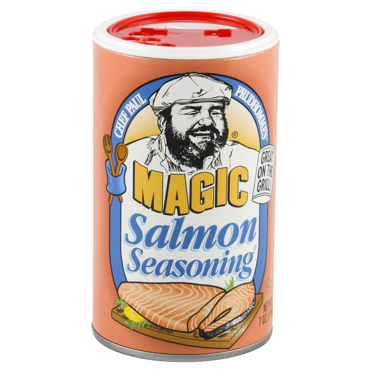 slide 1 of 4, Chef Paul Prudhomme's Salmon Magic Seasoning Blends, 7 oz