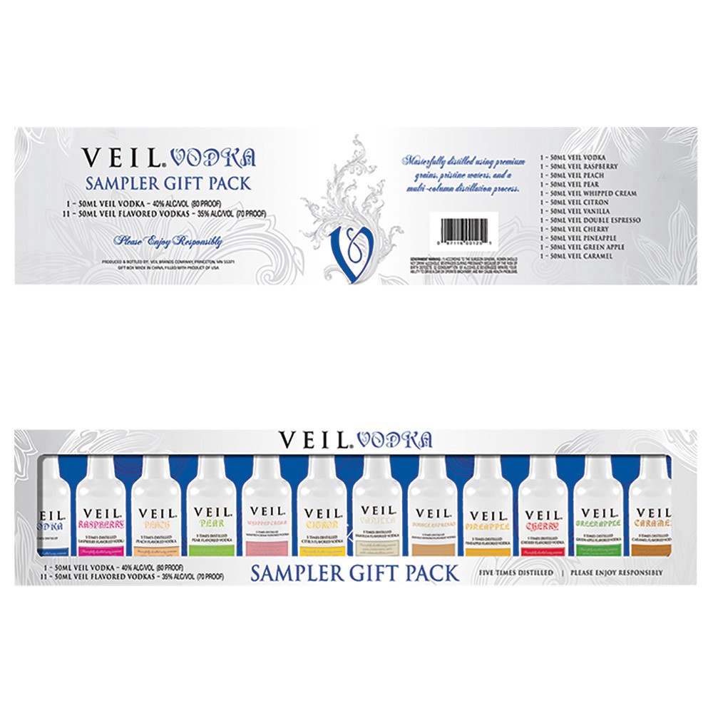 slide 1 of 1, Veil Vodka Sampler Pack, 50 ml