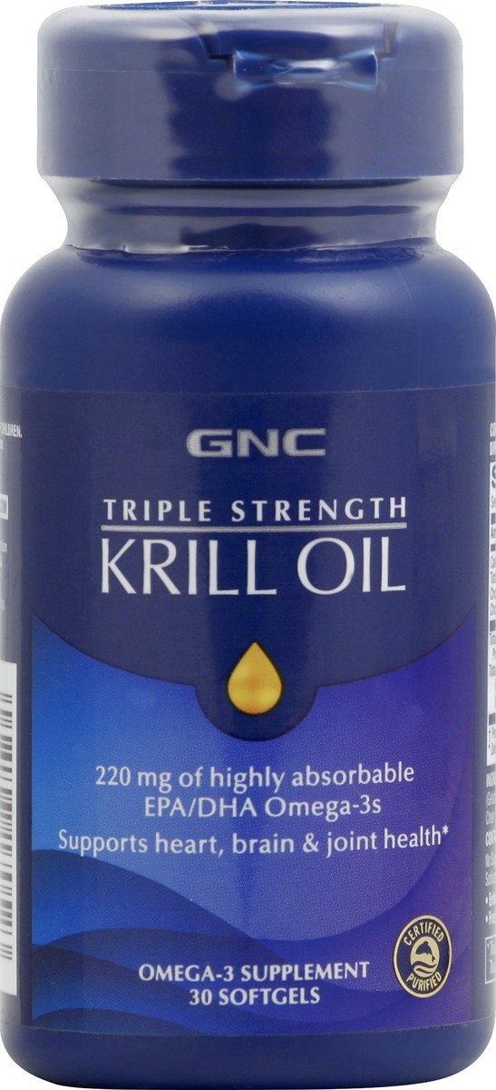 slide 3 of 6, GNC Krill Oil 30 ea, 30 ct