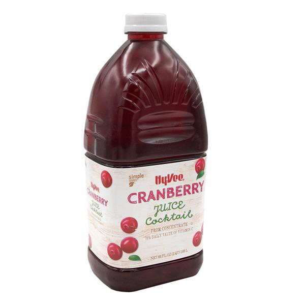 slide 1 of 1, Hy-vee Cranberry Juice Cocktail From Concentrate - 64 fl oz, 64 fl oz