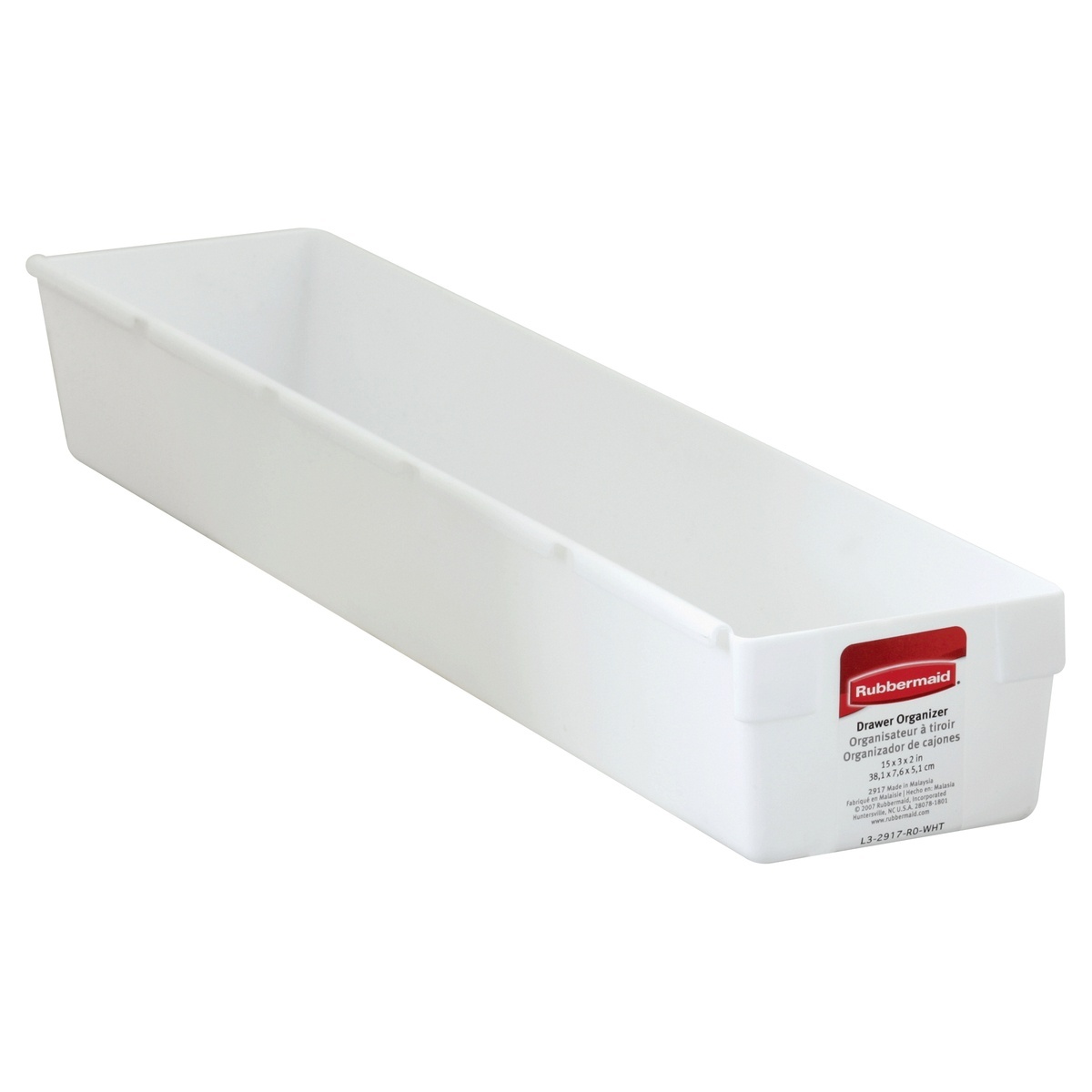 slide 1 of 1, Rubbermaid Drawer Organizer, White, 1 Each, 1 ct