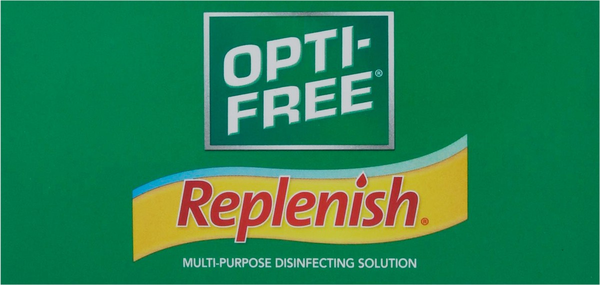 slide 2 of 9, Opti-Free Replenish Multi-Purpose Enhanced Comfort Twin Pack Disinfecting Solution 2 - 10 fl oz Bottle, 2 ct