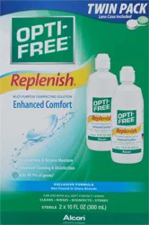 Opti-Free Replenish Multi-Purpose Enhanced Comfort Twin Pack Disinfecting Solution 2 - 10 fl oz Bottle