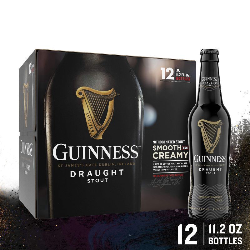 slide 2 of 9, Guinness Draught Beer, 11.2oz Bottles, 12pk, 12 ct; 11.2 fl oz