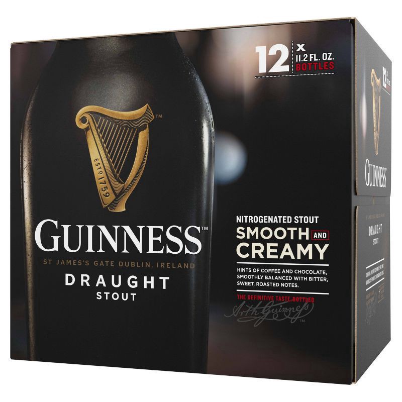 slide 9 of 9, Guinness Draught Beer, 11.2oz Bottles, 12pk, 12 ct; 11.2 fl oz