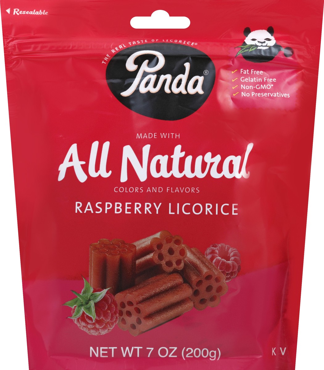 slide 3 of 3, Panda Raspberry Licorice Chews, 7 oz