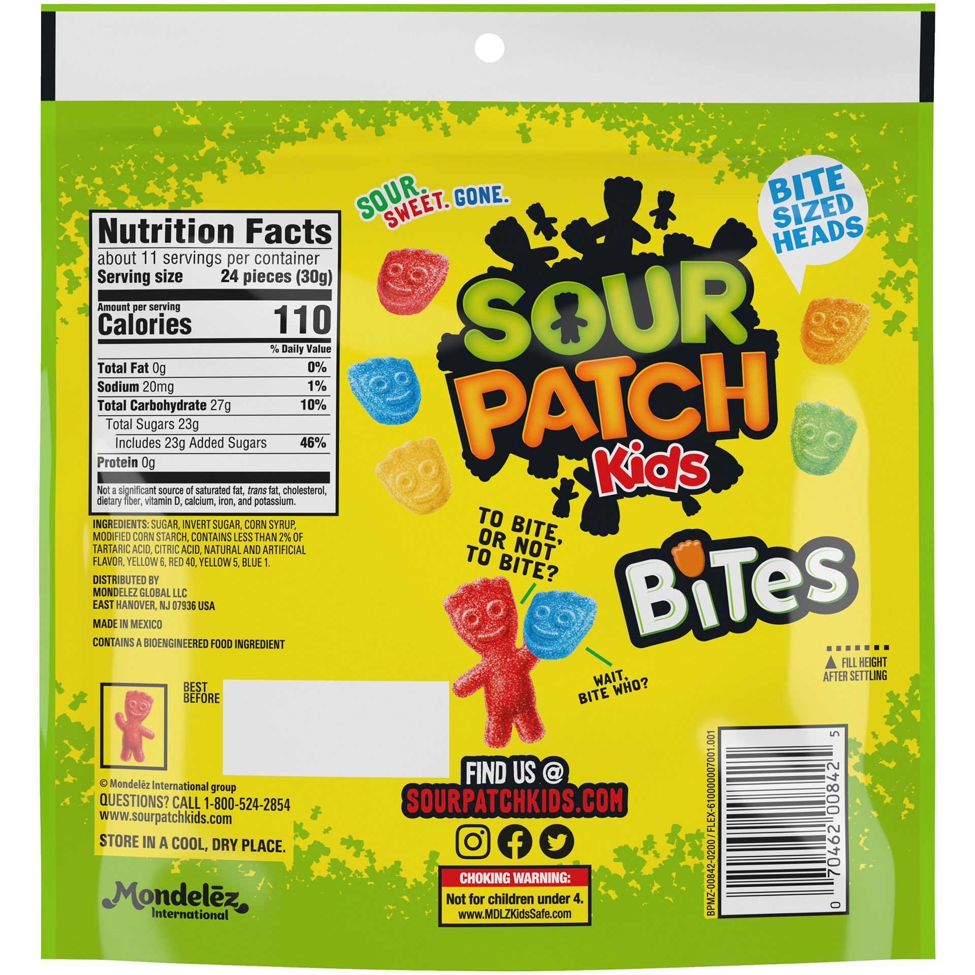 slide 3 of 5, Sour Patch Kids Bites Soft & Chewy Candy 12 oz, 12 oz