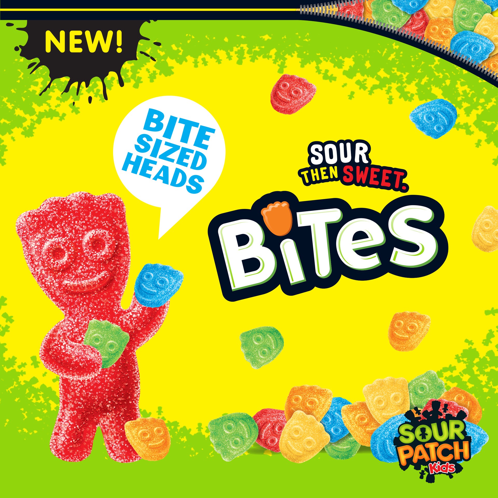 slide 5 of 5, Sour Patch Kids Bites Soft & Chewy Candy 12 oz, 12 oz