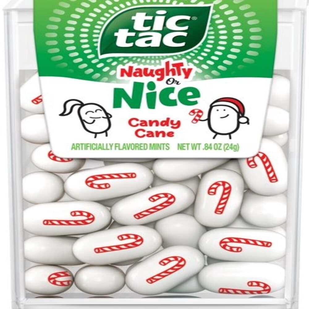 slide 1 of 5, TIC TAC Naughty or Nice Candy Cane Flavored Hard Candy Mints 2.9oz / 83g, 2.9 oz