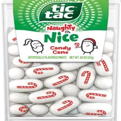 TIC TAC Naughty or Nice Candy Cane Flavored Hard Candy Mints 2.9oz / 83g