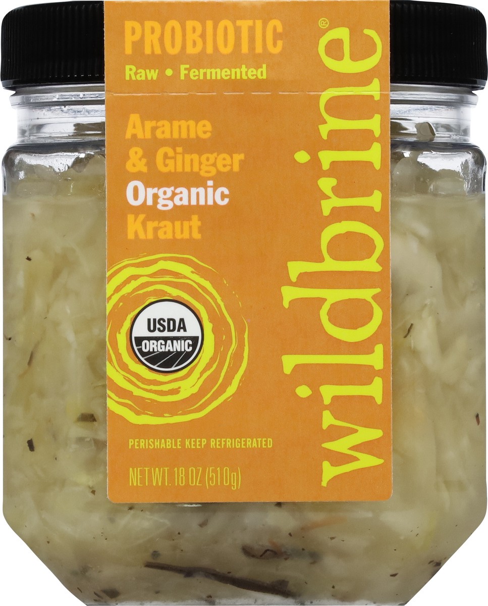 slide 6 of 9, Wildbrine Probiotic Organic Arame & Ginger Kraut 18 oz, 18 oz