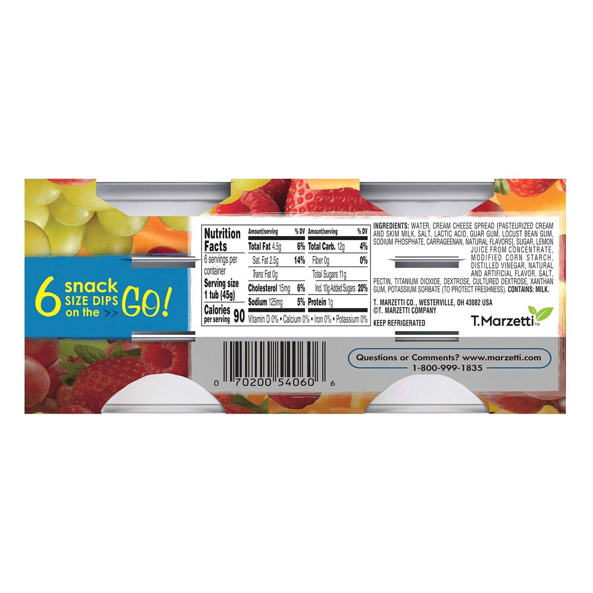slide 25 of 25, Marzetti Cream Cheese Fruit Dip 6-1.58 oz Cups, 6 ct