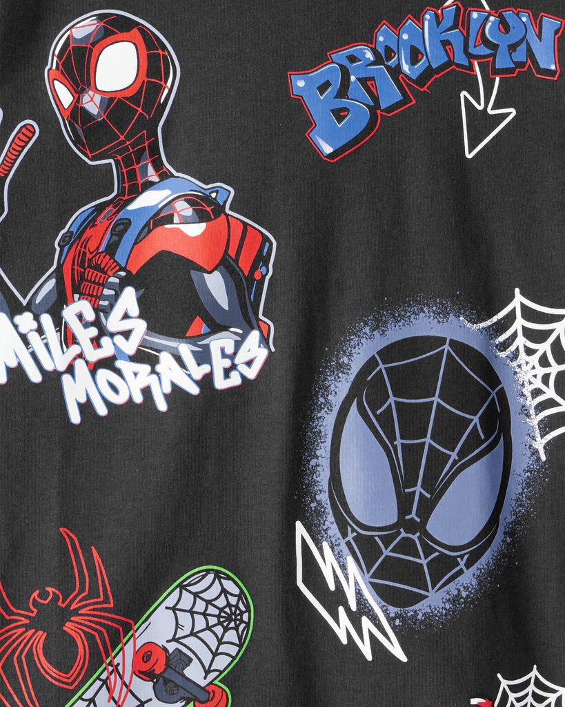 slide 2 of 2, Carter's Carters Kid Marvel™ Spider-Man Miles Morales Short-Sleeve Graphic Tee - Black Black 7, 1 ct