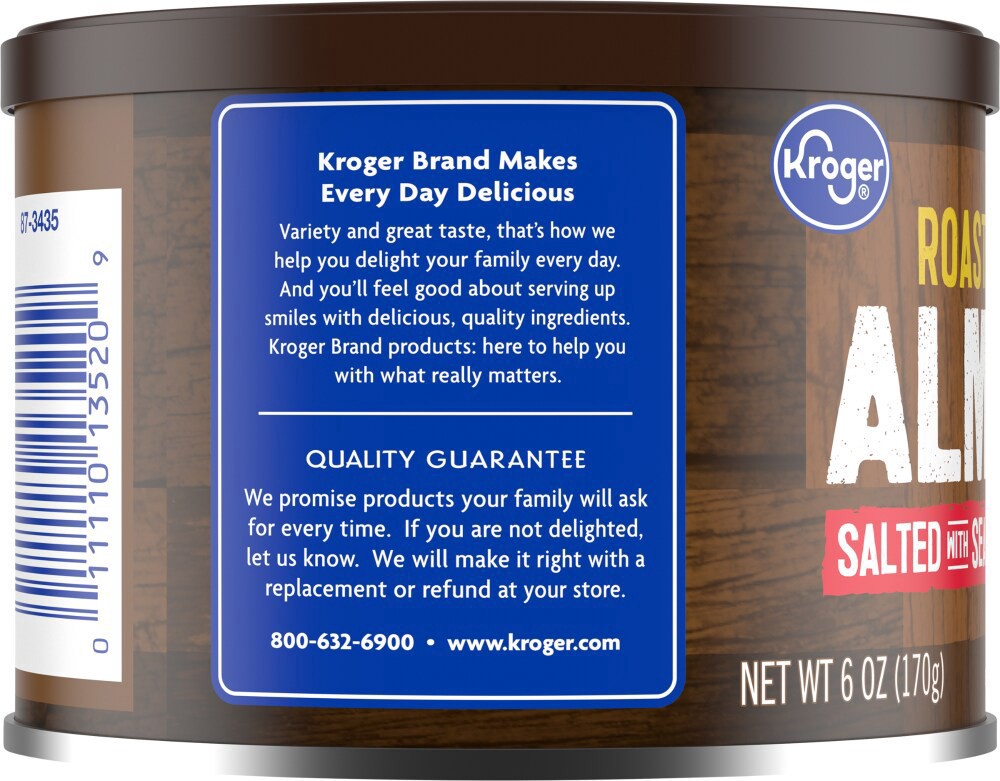 slide 4 of 4, Kroger Roasted Sea Salt Almonds, 6 oz