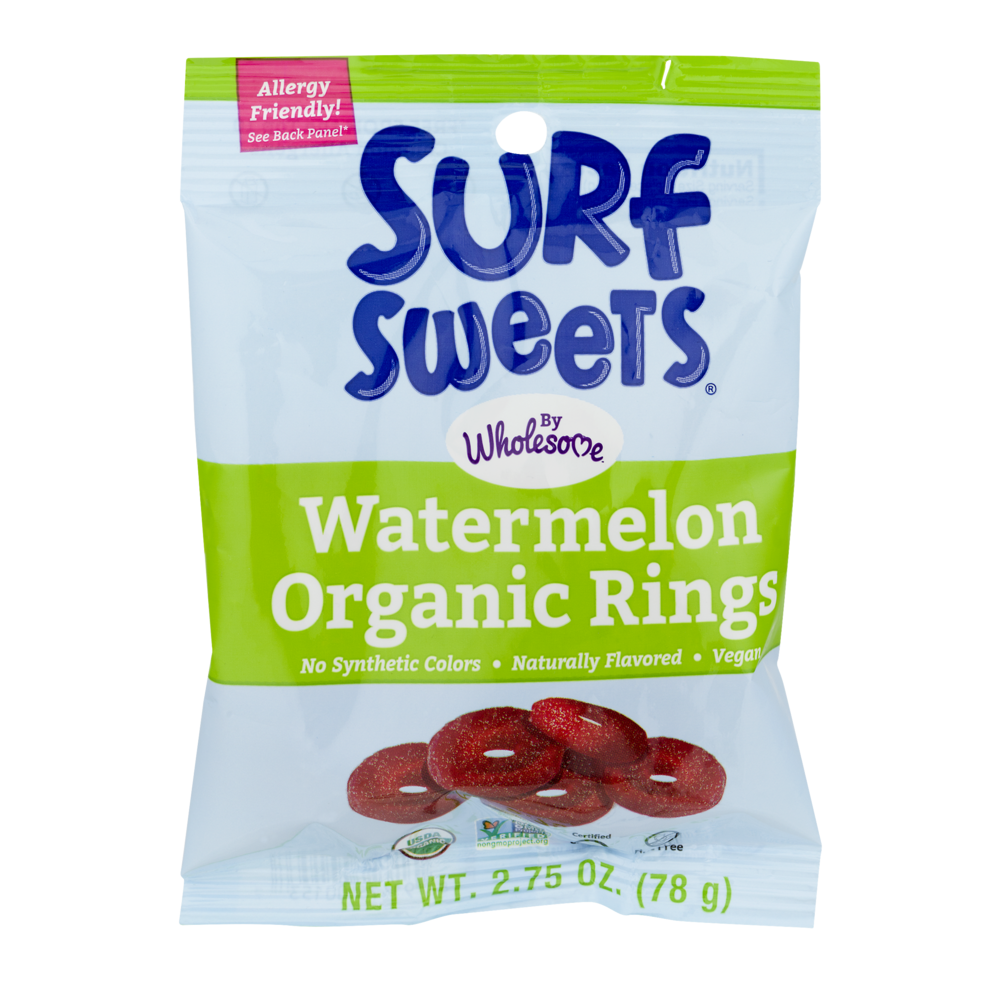 slide 1 of 1, Surf Sweets Watermelon Rings, Organic, 2.75 oz