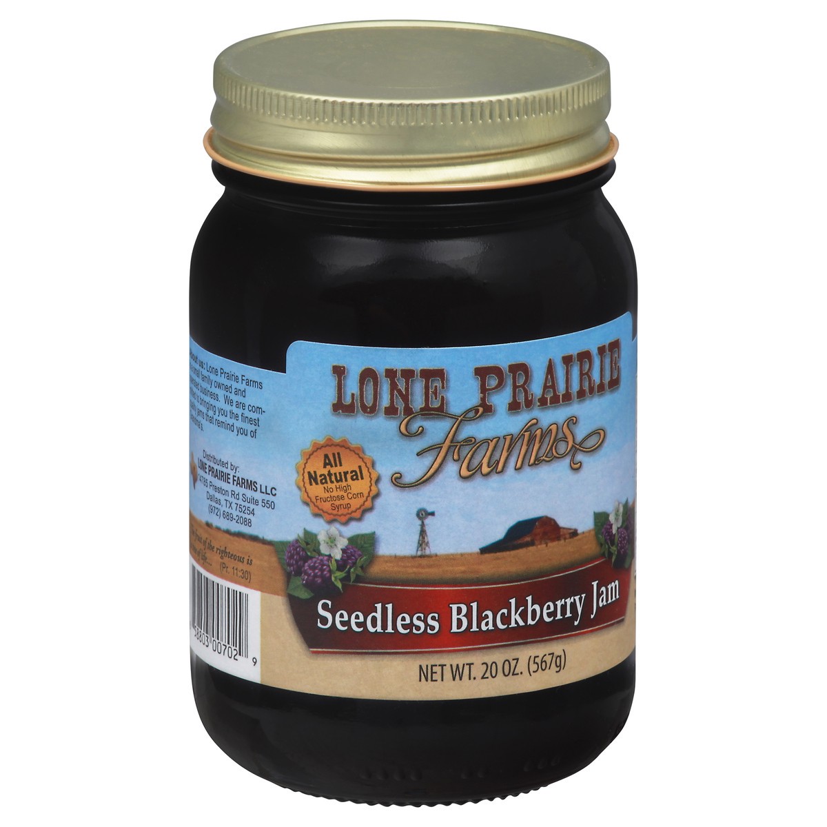 slide 9 of 9, Lone Prairie Farms Seedless Blackberry Jam 20 oz, 20 oz