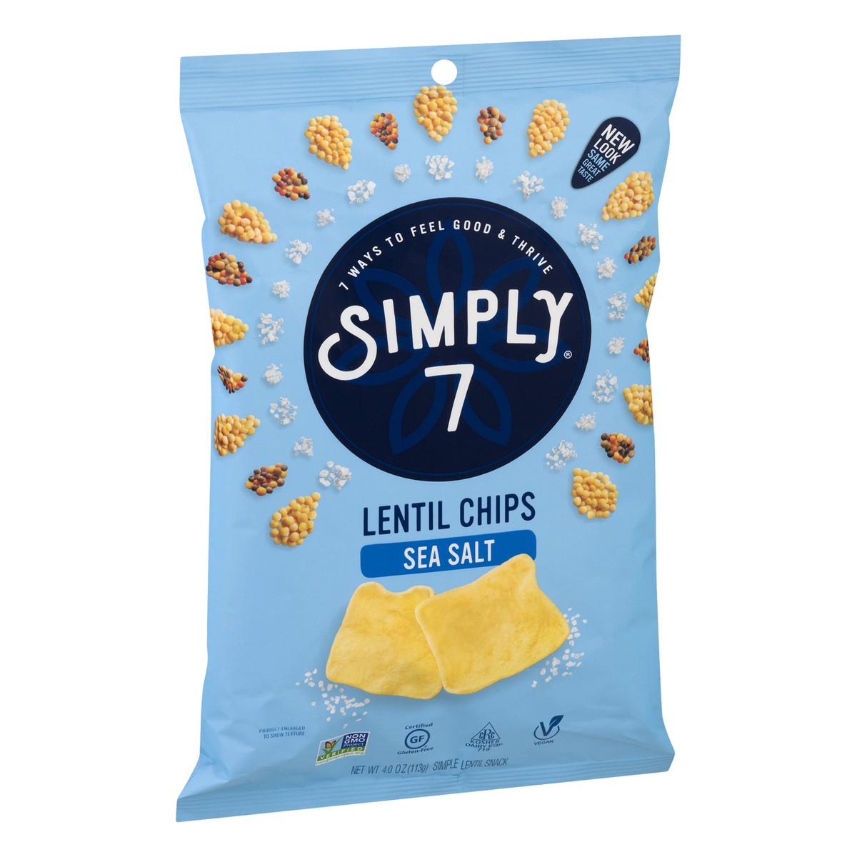 slide 6 of 9, Simply7 Sea Salt Lentil Chips 4 oz, 4 oz