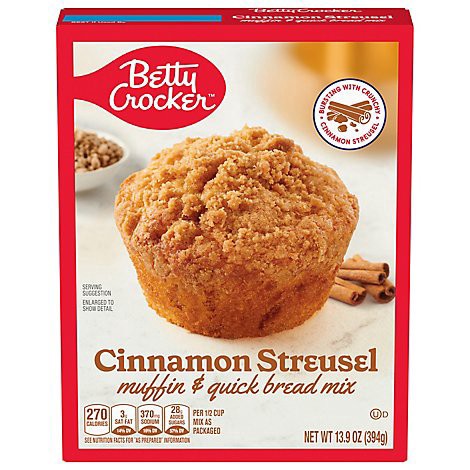 slide 1 of 1, Betty Crocker Muffin & Quick Bread Mix Cinnamon Streusel - 13.9 Oz, 13.9 oz